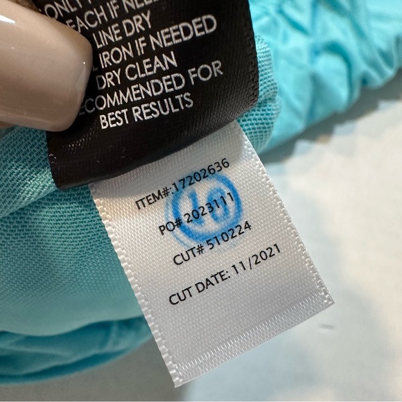 Torrid Blue Cinched Bodycon Midi Skirt Asymmetrical Hem, New w/ Tags, Size 2/2X - Picture 7 of 9